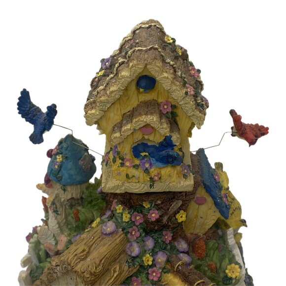 Vintage Music Box Plays "I Whistle a Happy Tune" Features Birds in a Tree House - Picture 7 of 15